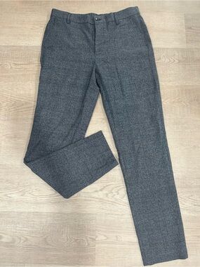 Report Collection Gray Plaid Trousers